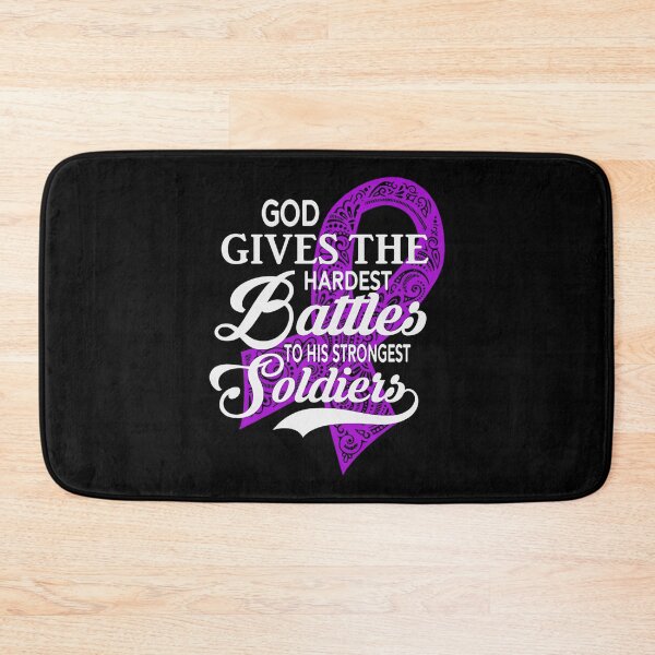 Item preview, Alzheimers Awareness  God Gives He Hardest Battles Strongest Soldiers Alzheimers Awareness Peach Ribbon Warrior  designed and sold by OtiliaNikolaus.