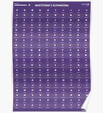 Bootstrap Glyphicons Cheatsheet (v3.3.1) Poster