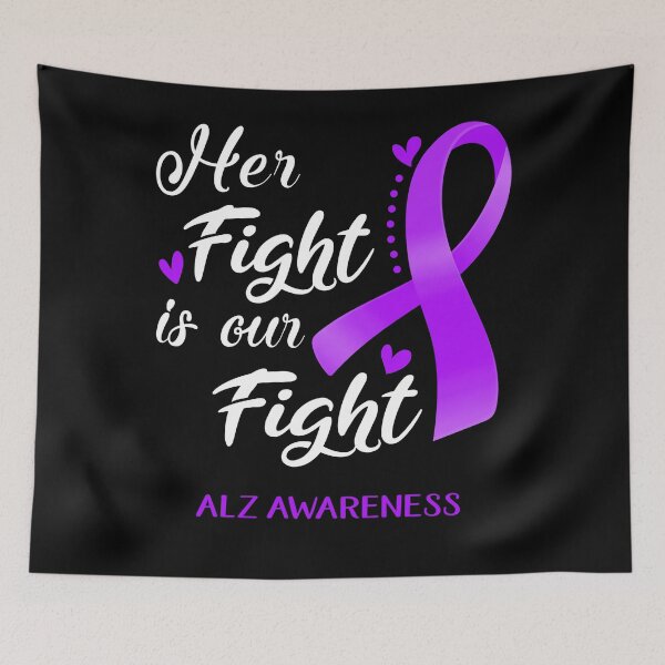 Item preview, Alzheimers Awareness  Her Fight Is Our Fight ALZ Awareness Support ALZ Warrior Gifts  designed and sold by OtiliaNikolaus.