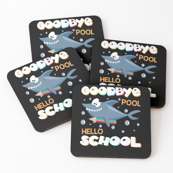 Item preview, Funny Sharks Goodbye Pool Hello School Teacher Kindergarten designed and sold by ScottSlade.