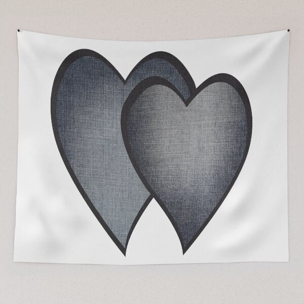 Item preview, Two hearts -denim photocollage designed and sold by denimaheart.