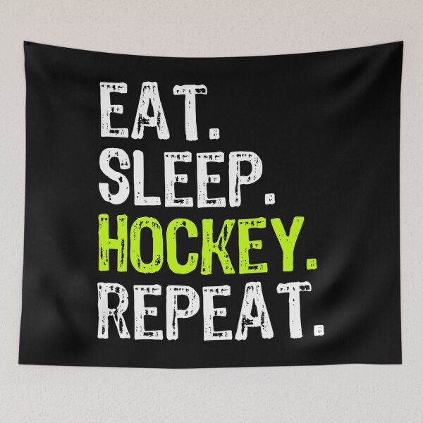Item preview, Eat Sleep Hockey Repeat Player Fan Cool Funny designed and sold by zimmermansmp.