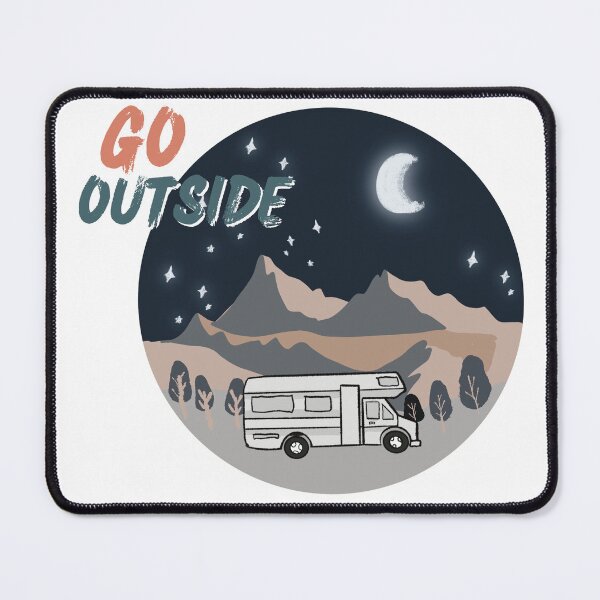 Item preview, go outside camping with camping car designed and sold by PrintLess-77.