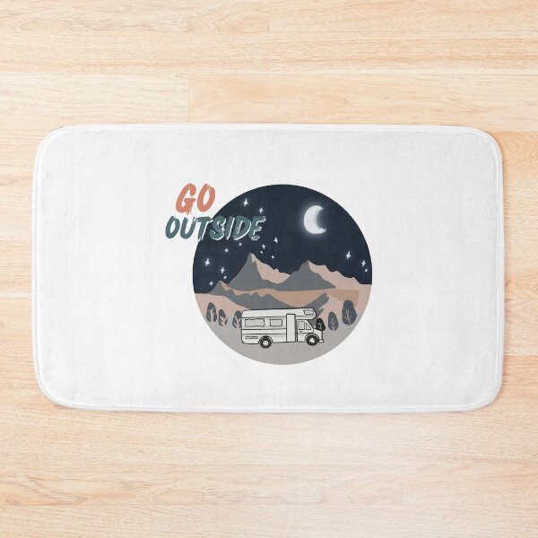 Item preview, go outside camping with camping car designed and sold by PrintLess-77.