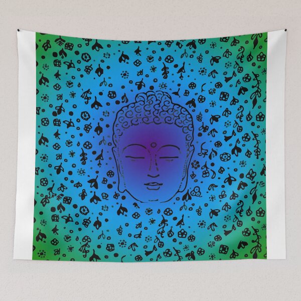 Item preview, Buddha Head Blue Gradient designed and sold by roseglasses.