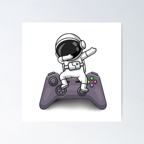 Gaming Poster Astronaut Gamer posters & prints by Art By Hakon