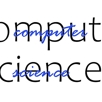 Artwork thumbnail, Computer Science Double Text- Blue by ECKDesign