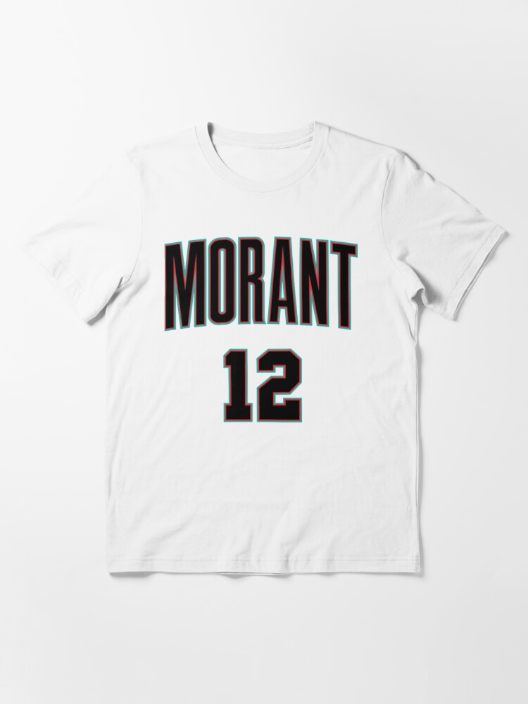 Ja Morant 12 Grizzlies black Sticker Essential T-Shirt for Sale