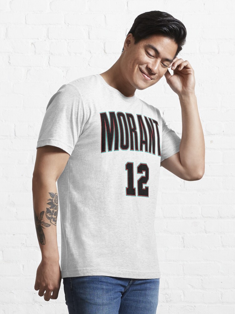 Ja Morant 12 Grizzlies black Sticker Essential T-Shirt for Sale