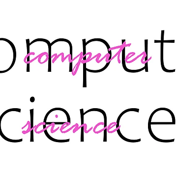 Artwork thumbnail, Computer Science Double Text- Pink by ECKDesign