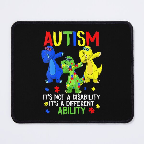 Item preview, Autism It's Not A Disability It's A Different Ability Autism Dinosaur T rex Dabbing designed and sold by HaaChris-Artis.