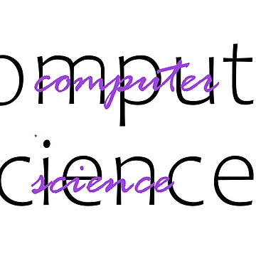 Artwork thumbnail, Computer Science Double Text- Purple by ECKDesign