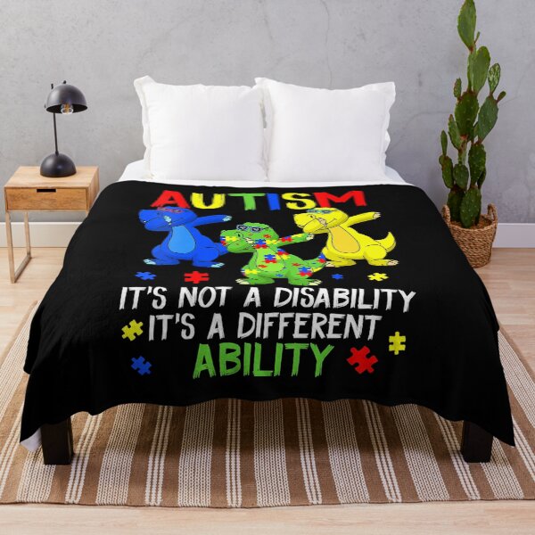 Item preview, Autism It's Not A Disability It's A Different Ability Autism Dinosaur T rex Dabbing designed and sold by HaaChris-Artis.
