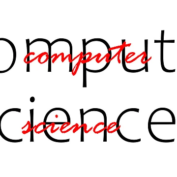 Artwork thumbnail, Computer Science Double Text- Red by ECKDesign