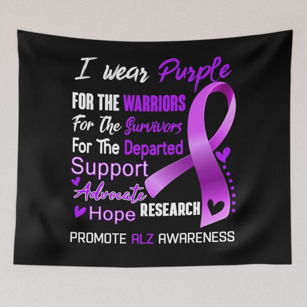 Item preview, Alzheimers Awareness  I Wear Purple For ALZ Awareness Support ALZ Warrior Gifts  designed and sold by OtiliaNikolaus.