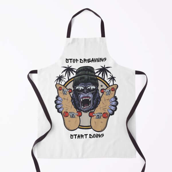 Item preview, Skateboarding Gorilla With Beanie Cap and Sunglasses Stop Dreaming Start Doing designed and sold by CreativeCranium.