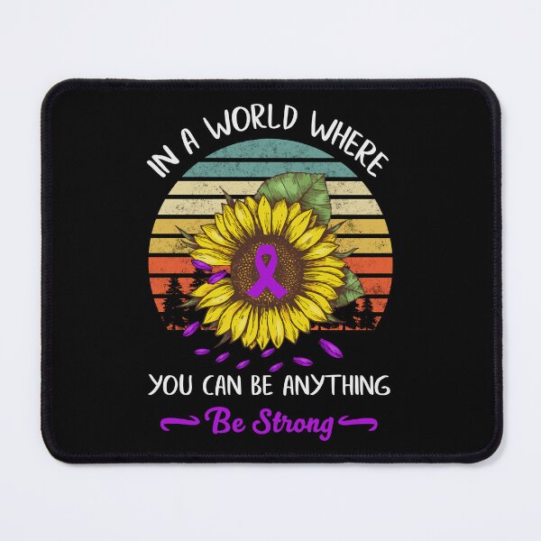 Item preview, Alzheimers Awareness  In A World Where Anything Be Strong Sunflower Alzheimers Awareness Peach Ribbon Warrior  designed and sold by OtiliaNikolaus.