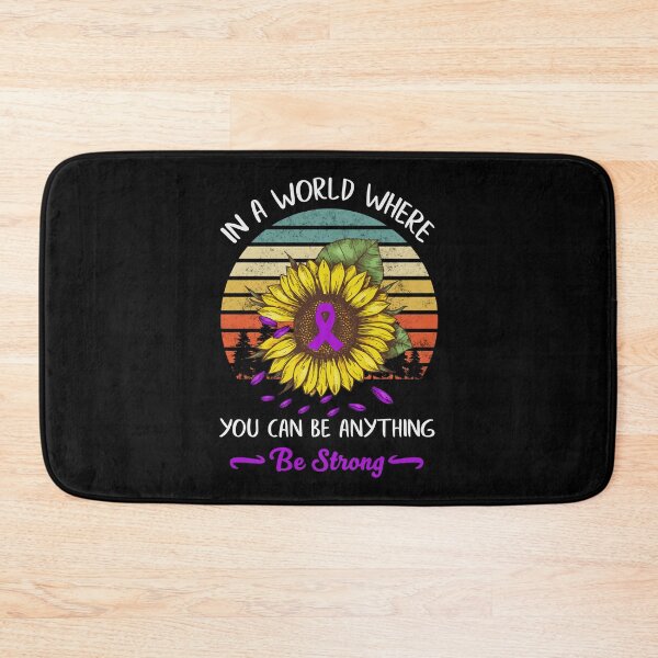Item preview, Alzheimers Awareness  In A World Where Anything Be Strong Sunflower Alzheimers Awareness Peach Ribbon Warrior  designed and sold by OtiliaNikolaus.