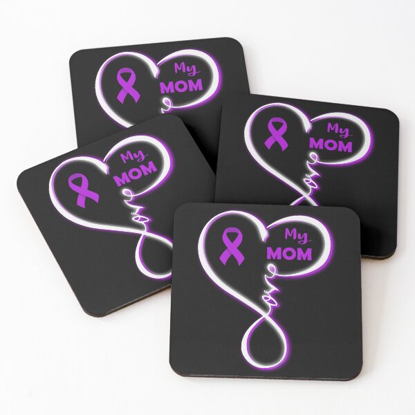 Item preview, Alzheimers Awareness  Love My Mom Heart Alzheimers Awareness Peach Ribbon Warrior  designed and sold by OtiliaNikolaus.