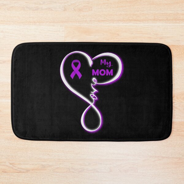 Item preview, Alzheimers Awareness  Love My Mom Heart Alzheimers Awareness Peach Ribbon Warrior  designed and sold by OtiliaNikolaus.