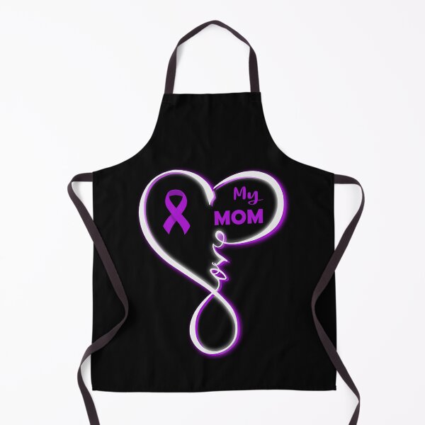 Item preview, Alzheimers Awareness  Love My Mom Heart Alzheimers Awareness Peach Ribbon Warrior  designed and sold by OtiliaNikolaus.