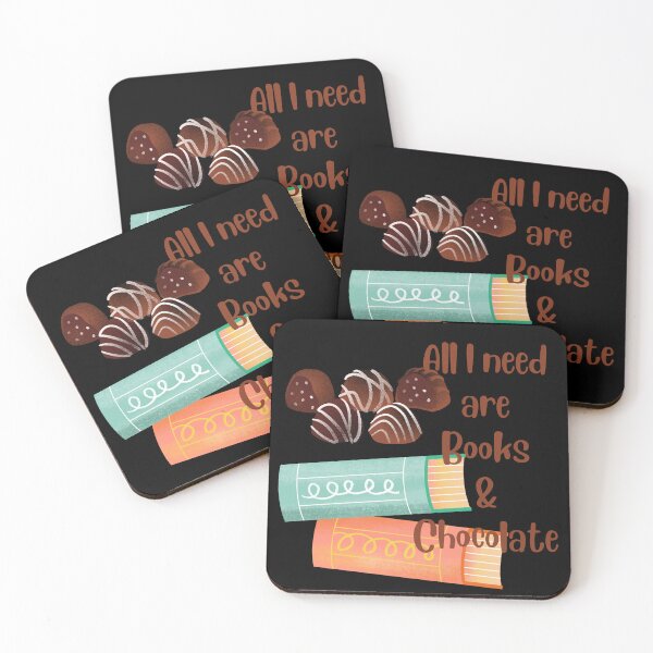 Item preview, All I Need Are Books and Chocolate designed and sold by River Graphic Design.