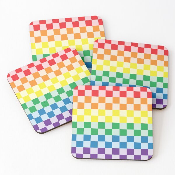 Item preview, Rainbow Checkered designed and sold by ShopSVGStyles.