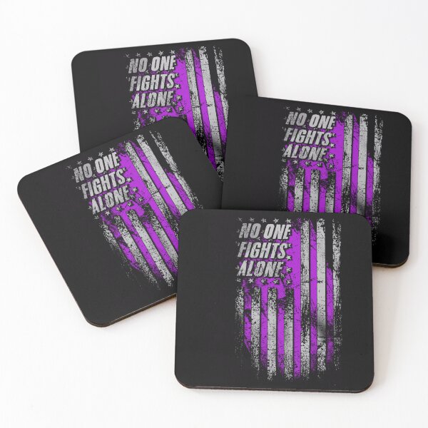 Item preview, Alzheimers Awareness  No One Fights Alone Alzheimers Awareness Peach Ribbon Warrior  designed and sold by OtiliaNikolaus.