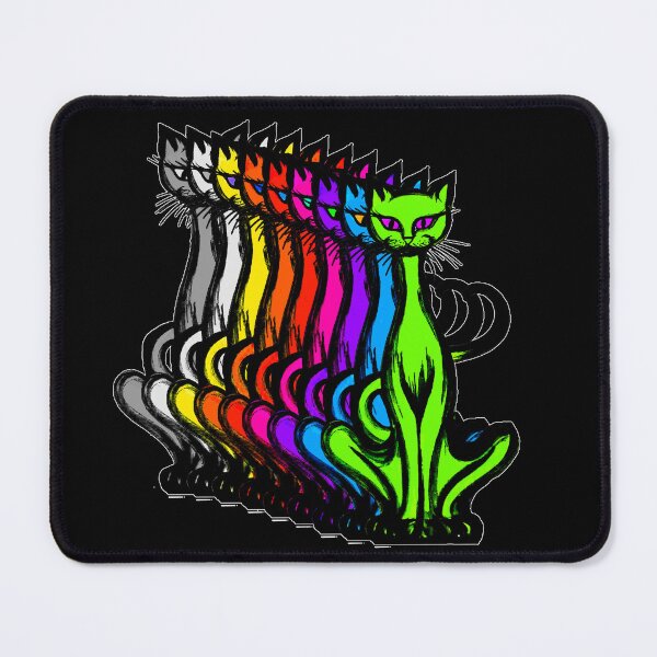 Item preview, RETRO GROOVY MULTICOLOR CATS - JAZZ CATS BY ISKYBIBBLLE designed and sold by Iskybibblle.