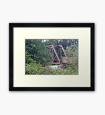 "Great Northern and Santa Fe Railroad Trestle" Framed Print