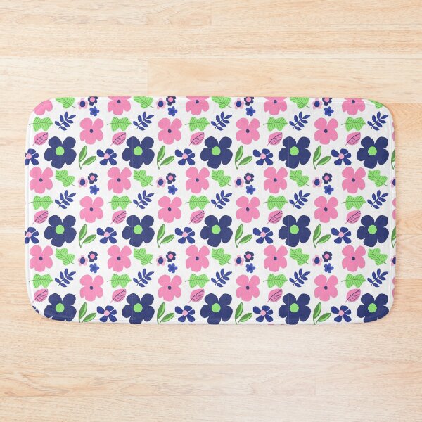 Item preview, Funky Florals - Pink & Navy designed and sold by artylulu.