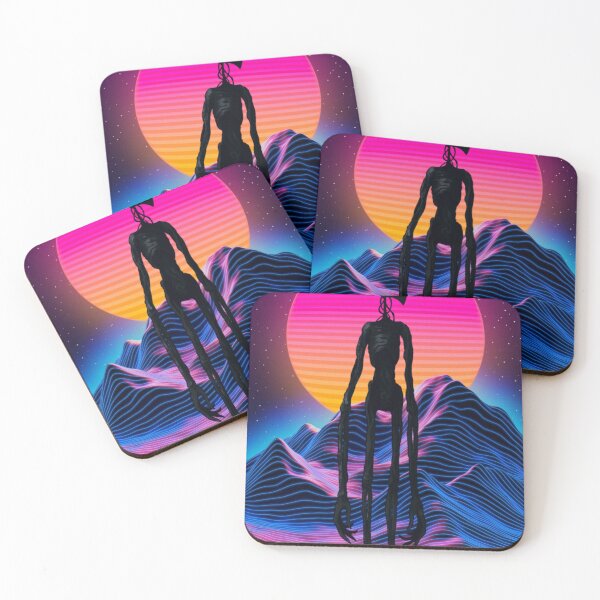 Item preview, Siren head in retro vintage neon pink purple mountain galaxy backpack  designed and sold by Nishad4.