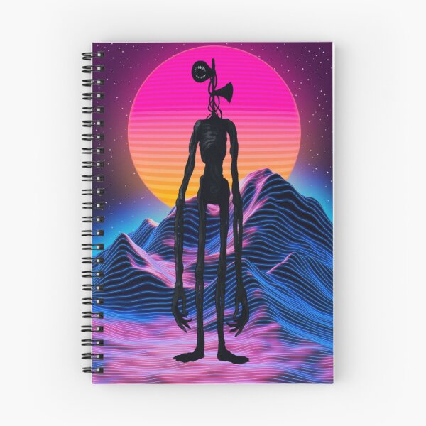 Item preview, Siren head in retro vintage neon pink purple mountain galaxy backpack  designed and sold by Nishad4.