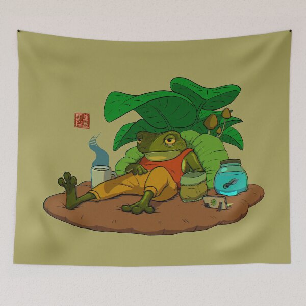 Item preview, A Frog and His Son Tired designed and sold by DingHuArt.