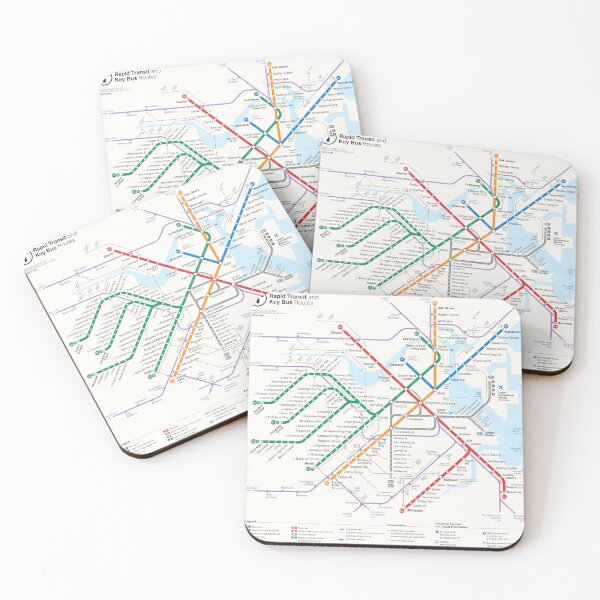 Item preview, Boston Area Transport System Map designed and sold by KALEIDOSCOPE UK.