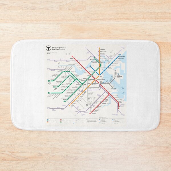 Item preview, Boston Area Transport System Map designed and sold by KALEIDOSCOPE UK.