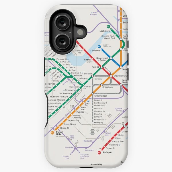 Item preview, Boston Area Transport System Map designed and sold by KALEIDOSCOPE UK.