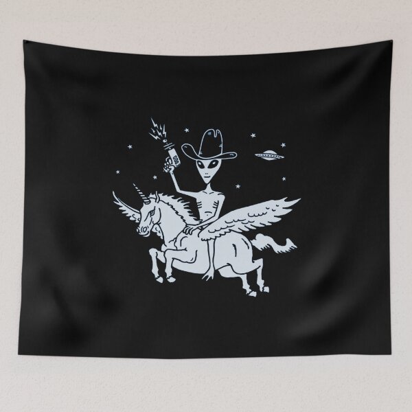 Item preview, Alien montando unicornio designed and sold by shopVimGic.