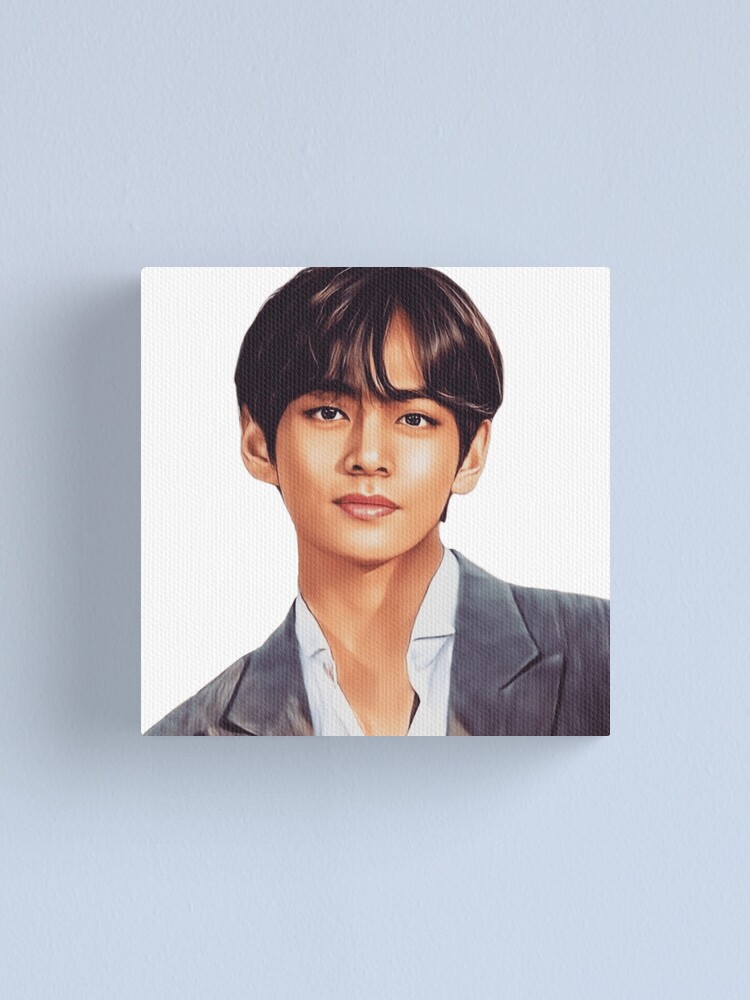 Kim Taehyung V Of Bts Canvas Print For Sale By Randomlypopups Redbubble