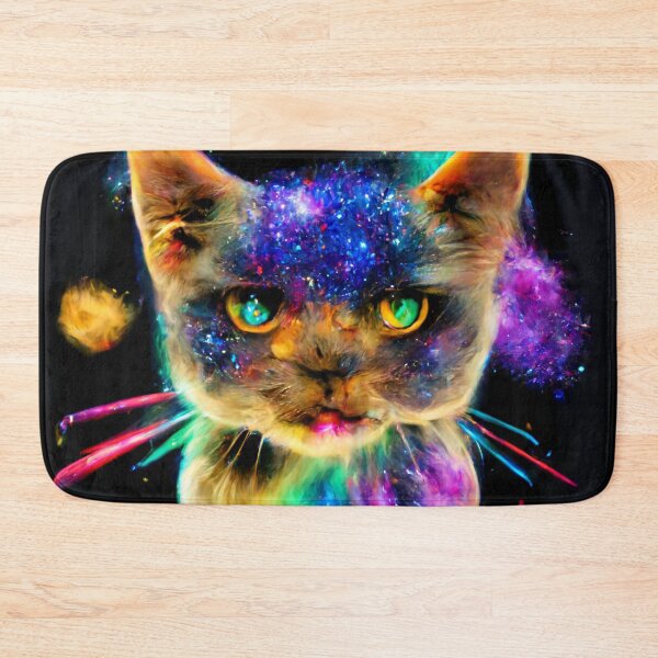 Item preview, Colorful Universe Space Cat designed and sold by MythicPrompts.