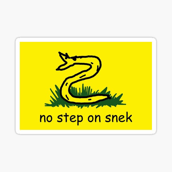 no step on snek Sticker