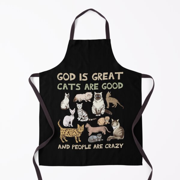 Item preview, God Is Great Cats Are Good People Are Crazy Funny Cat Lovers designed and sold by hoangminhSHOP.