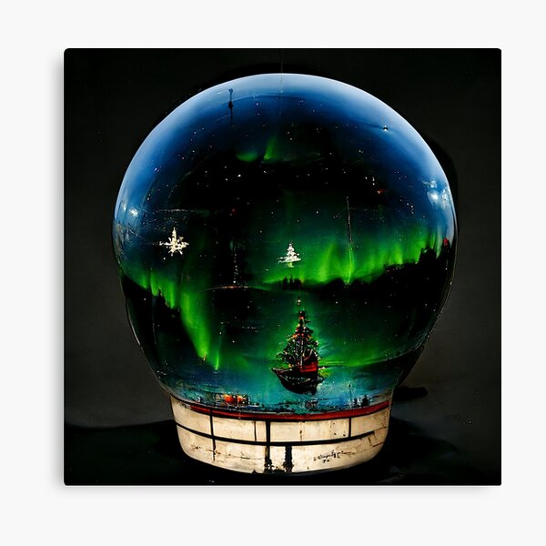 Northern Lights Snowglobe Canvas Print for Sale by A Jay