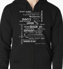 Oasis Songs Zipped Hoodie