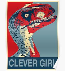 Raptor Propaganda - Clever Girl Poster