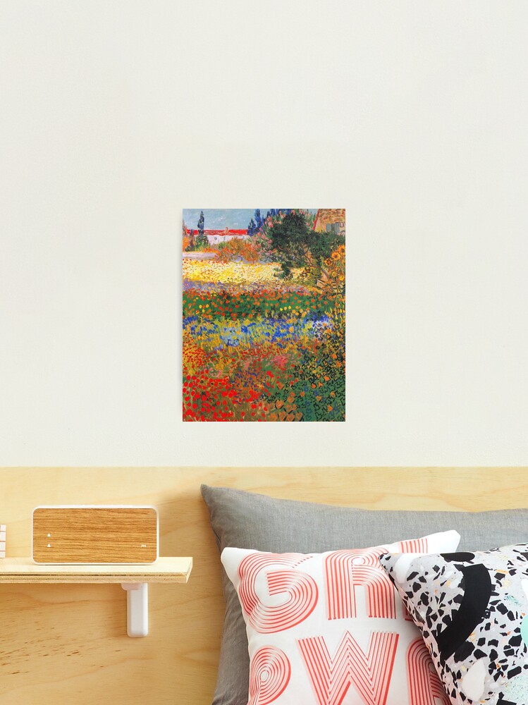 Thumbnail 2 of 3, Photographic Print, Flower Garden Painting by Vincent Van Gogh designed and sold by vintageemporium.