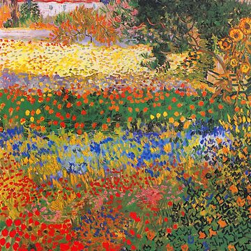 Artwork thumbnail, Flower Garden Painting by Vincent Van Gogh by vintageemporium