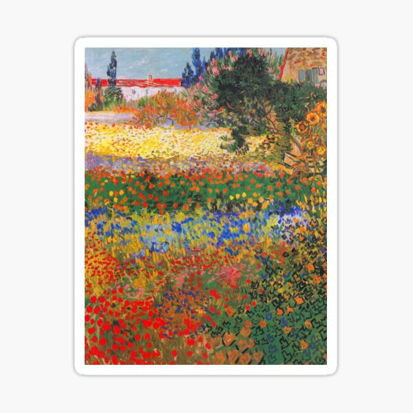 Item preview, Flower Garden Painting by Vincent Van Gogh designed and sold by vintageemporium.