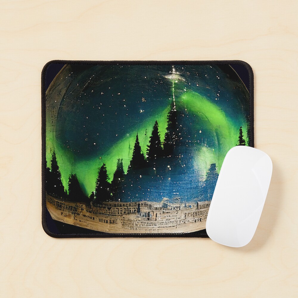 Northern Lights Snow Globe (Fishing Variant) | Sticker