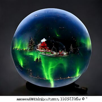 Snow globe “Fishing Santa